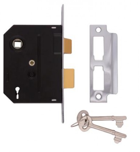 UNION 2295 2 LEVER MORTICE LOCK 3" CHROME FINISH