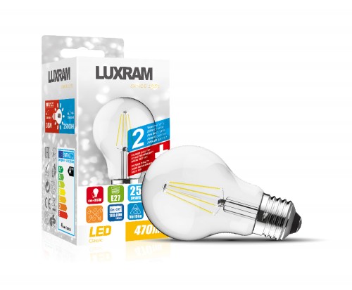 GLS LED BULB E27 COOL WHITE 6.5W 400K 