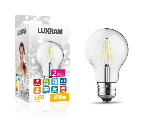 GLS LED BULB WARM WHITE E27 4W 2700K 