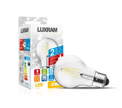 GLS LED BULB WARM WHITE E27 6.5W 2700K 