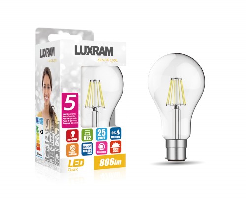 GLS LED BULB WARM WHITE 8W 2700K 