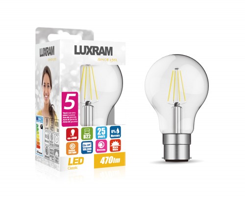 GLS LED BULB WARM WHITE 4W 2700K 