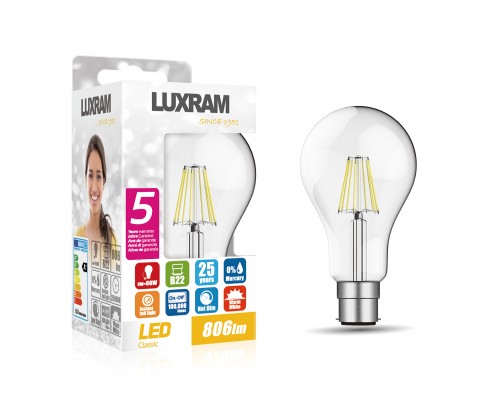 GLS LED BULB WARM WHITE 8W 2700K DIMMABLE 