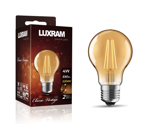 GLS LED BULB VINTAGE AMBER E27 4W 2200K 