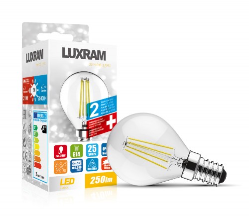 GOLF BALL LED BULB WARM WHITE E14 2W 2700K 