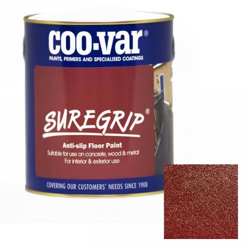 COO-VAR SURE GRIP ANTI-SLIP FLOOR PAINT RED 2.5 LTR