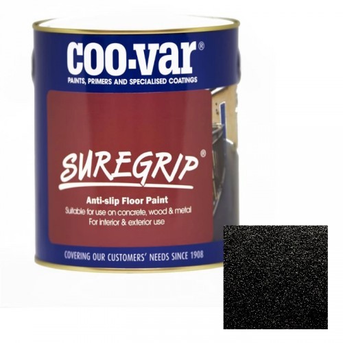 COO-VAR SURE GRIP ANTI-SLIP FLOOR PAINT BLACK 5 LTR