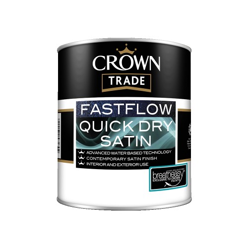 CROWN TRADE FASTFLOW QUICK-DRY SATIN WHITE 2.5L