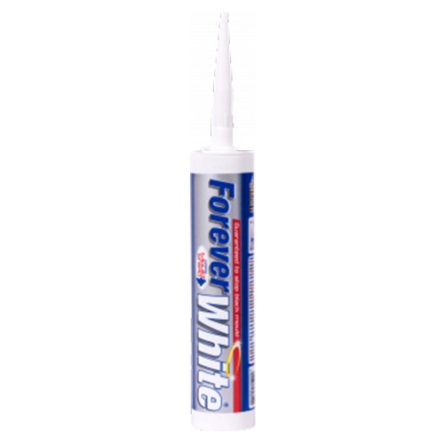 EVERBUILD FOREVER WHITE ANTI-MOULD SILICONE SEALANT WHITE 295ML