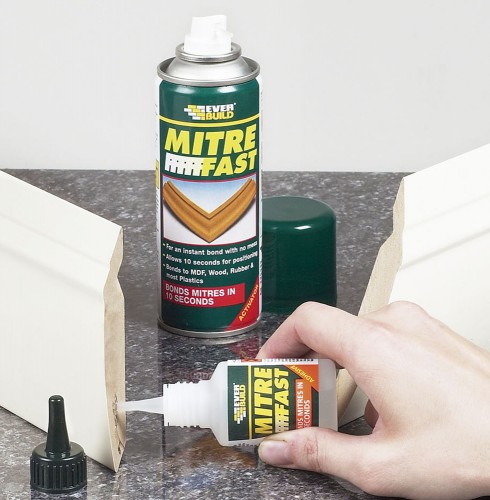 EVERBUILD MITRE FAST TWO PART BONDING KIT, 50G ADHESIVE/200ML ACTIVATOR