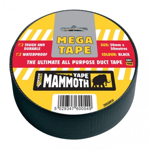 EVERBUILD MAMMOTH MEGA ALL PURPOSE DUCT TAPE SILVER 50MMX50M