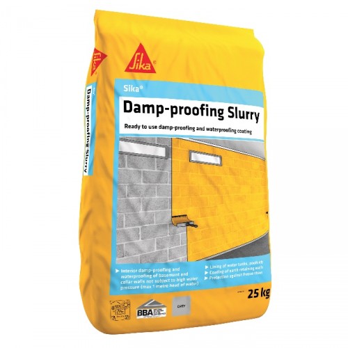 SIKA DAMP-PROOF SLURRY CEMENTITIOUS WATERPROOF COATING GREY