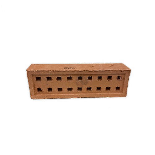 SQUARE HOLE AIR BRICK RED 215X65MM