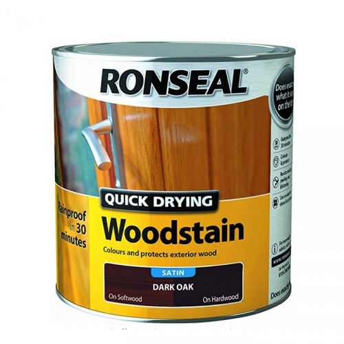 RONSEAL QUICK DRYING WOODSTAIN 2.5L SATIN DARK OAK