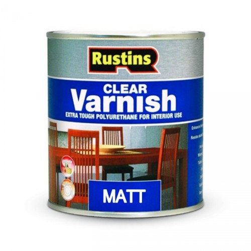 RUSTINS POLYURETHANE VARNISH CLEAR MATT 250ML