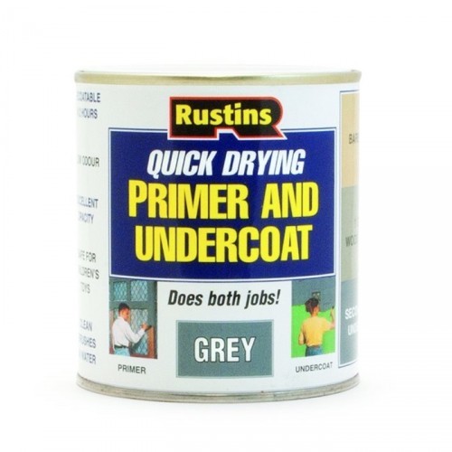 RUSTINS GREY PRIMER QUICK DRYING UNDERCOAT 1L