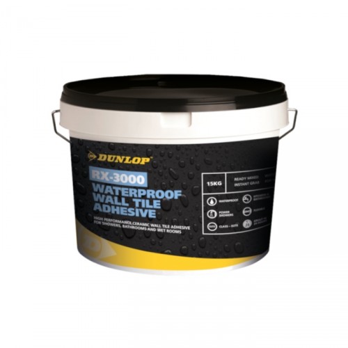 DUNLOP WATERPROOF WALL TILE ADHESIVE 15KG RX-3000    32225