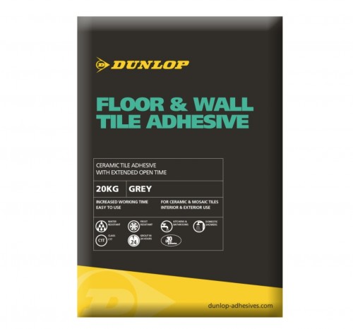 DUNLOP FLOOR & WALL TILE ADHESIVE GREY 20KG 