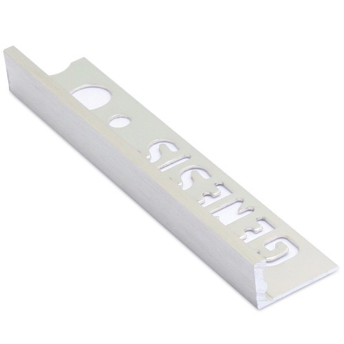 GENESIS STRAIGHT EDGE TILE TRIM BRIGHT SILVER 2.5MX10MM