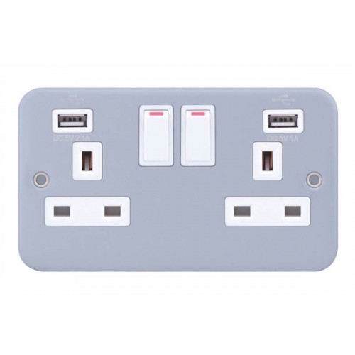 USB 2G SWITCH SOCKET + 2 X USB SOCKET