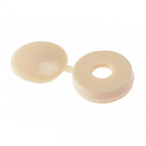 HINGED SCREW COVER CAPS BEIGE NO 6-8 BAG OF 100