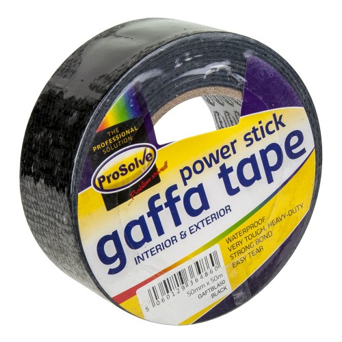 DIAMOND PROSOLVE GAFFA TAPE 50MMX50MTR GAFTBLA50     BLACK