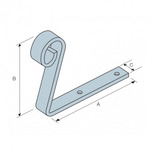 HIP IRON GALVANISED 4MM