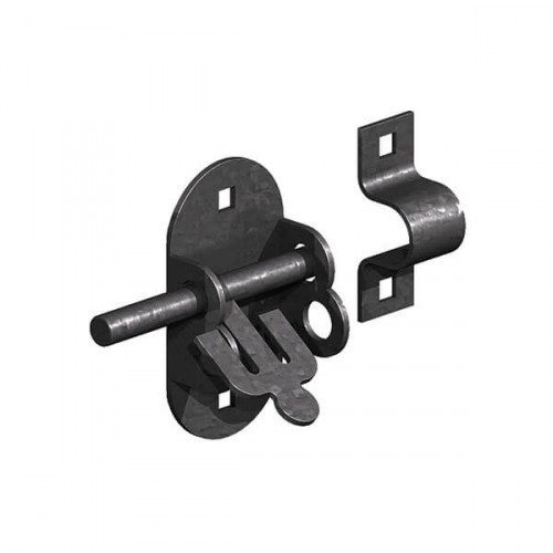 GATEMATE OVAL PADBOLTS 4" EPOXY BLACK