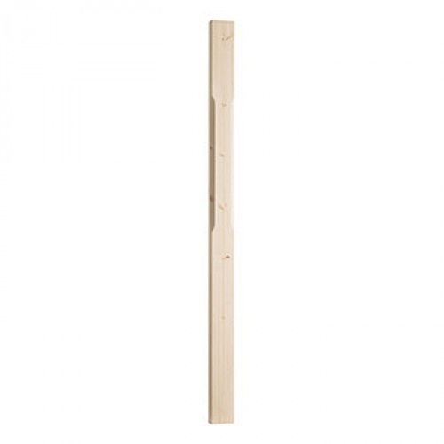 BENCHMARK PINE HALF STOP CHAMFERED NEWEL 1500X43X91MM