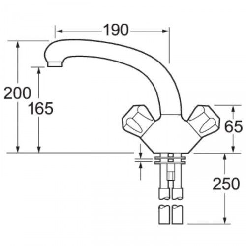 METHVEN/DEVA PROFILE MONO SINK MIXER CHROME