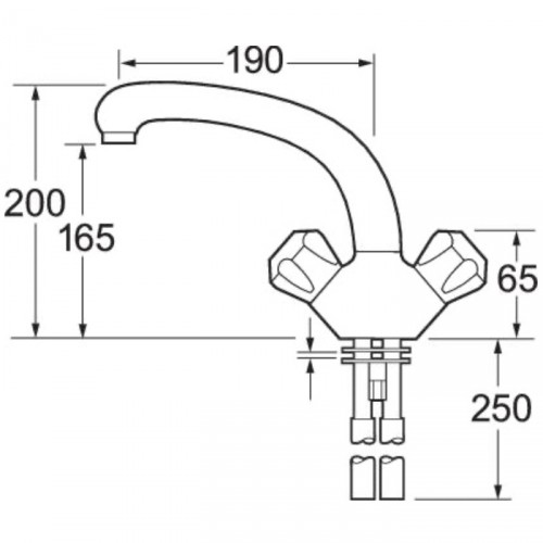 METHVEN/DEVA PROFILE MONO SINK MIXER BEIGE