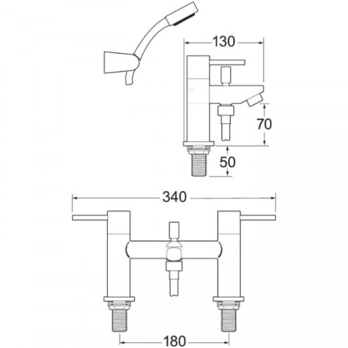 METHVEN/DEVA INSIGNIA BATH SHOWER MIXER