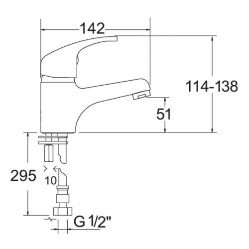 METHVEN/DEVA ADORE MONO BASIN MIXER WITH WASTE