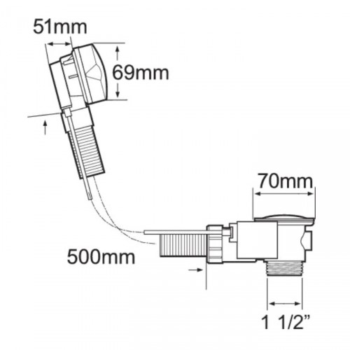 METHVEN/DEVA 1 1/2" BATH WASTE POP-UP