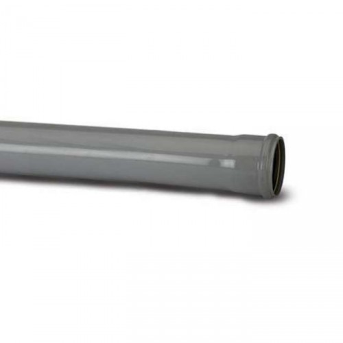 SINGLE SOCKET PIPE 110MM 2.5M LENGTH GREY