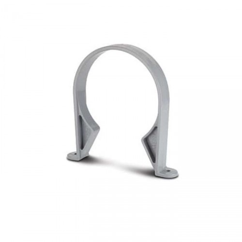 PLASTIC PIPE SADDLE CLIP 110MM GREY 