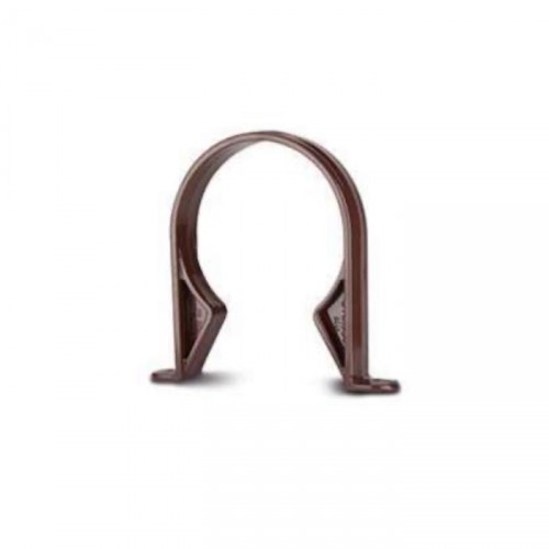 PLASTIC PIPE SOCKET CLIP 110MM BROWN