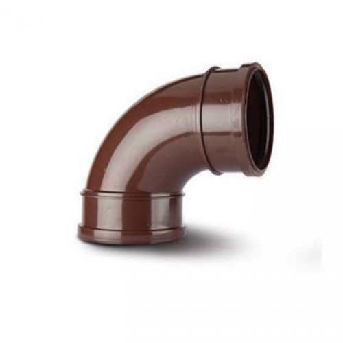 DOUBLE SOCKET BEND 110MM 92.5 DEG BROWN