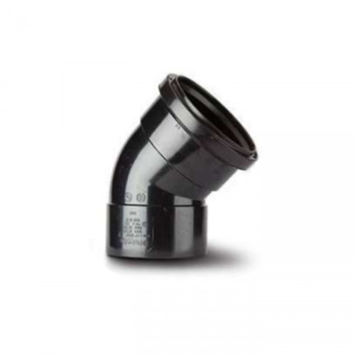 DOUBLE SOCKET OFFSET BEND 110MM 135 DEG BLACK