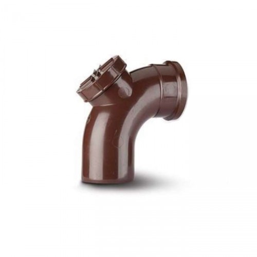 SINGLE SOCKET ACCESS BEND 110MM 92.5 DEG BROWN