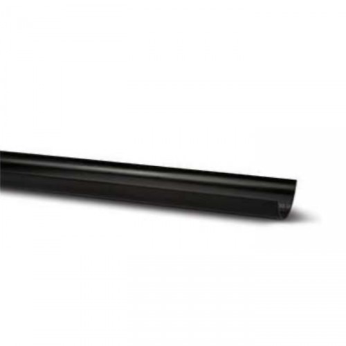 POLY HALF ROUND GUTTER BLACK RR101 112MM 4M