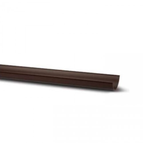 POLY HALF ROUND GUTTER BROWN RR101 112MM 4M