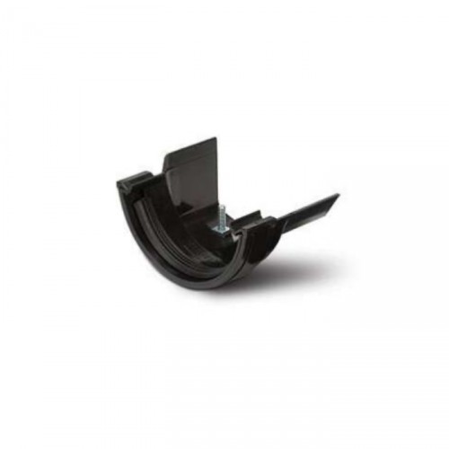 POLY GUTTER ADAPTOR BLACK RR118 HALF ROUND TO OGEE RIGHT HAND