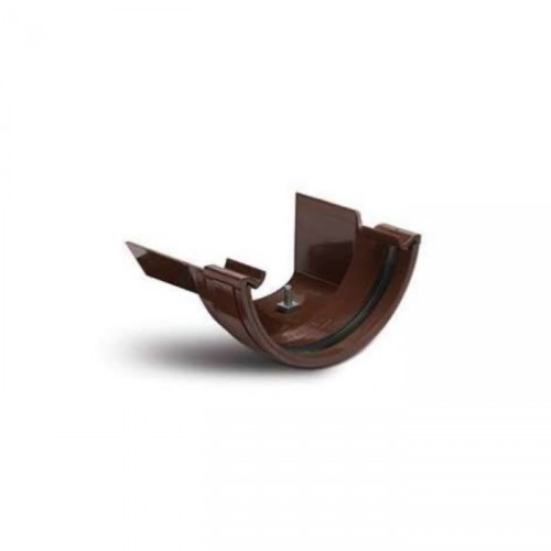 POLY GUTTER ADAPTOR BROWN RR118 HALF ROUND TO OGEE RIGHT HAND