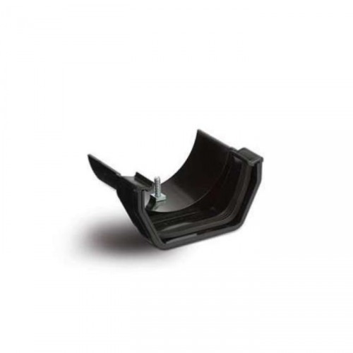POLY GUTTER ADAPTOR BLACK RS216 SQUARE TO HALF ROUND
