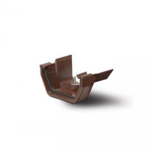 POLY GUTTER ADAPTOR BROWN RS218 SQUARE TO OGEE RIGHT HAND