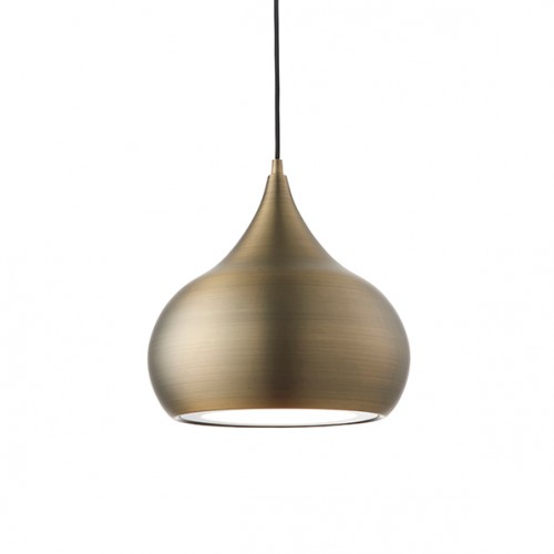 ENDON BROSNAN 1 LIGHT PENDANT 18W  ANTIQUE BRASS