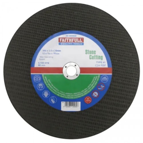 FAITHFULL STONE CUTTING DISC 300X3.5X20MM FLAT