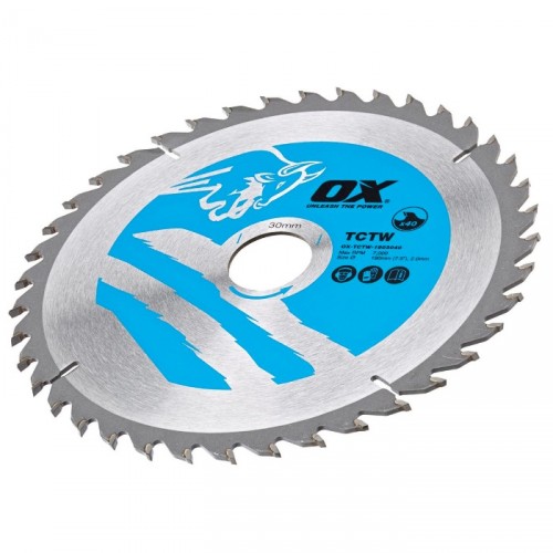 OX MEDIUM FINISH WOOD CUTTING BLADE 160MM