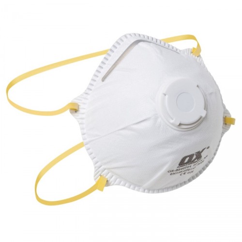 OX FFP1V MOULDED CUP RESPIRATOR PACK OF 2